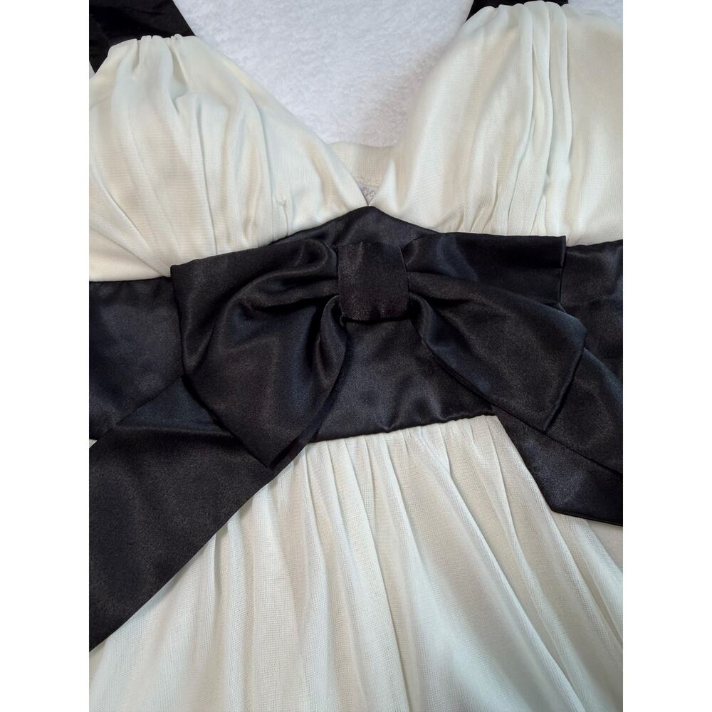 Speechless Y2K Ivory Black Coquette Sabrina Britney Babydoll Dress Medium - Picture 9 of 10